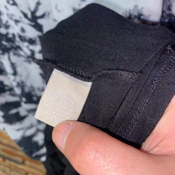 Joan Vass Black Gray Forest Tree Layered Blouse Women's Size Large - Picture 5 of 6